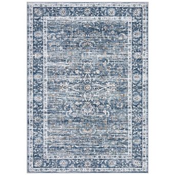 Vintage Style Area Rugs, Non Slip Runner Rugs with Rubber Backing Soft Rug Distressed Carpet Runner
