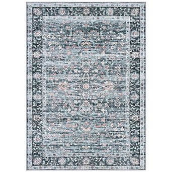 Vintage Style Area Rugs, Non Slip Runner Rugs with Rubber Backing Soft Rug Distressed Carpet Runner