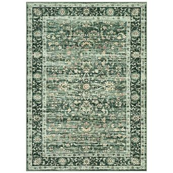 Vintage Style Area Rugs, Non Slip Runner Rugs with Rubber Backing Soft Rug Distressed Carpet Runner