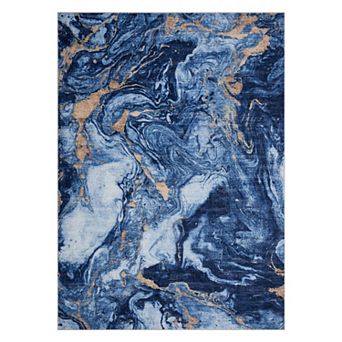 Soft Washable Boho Runner Rug Modern Abstract Low Pile Non-Slip Carpet for Bedroom, Entryway
