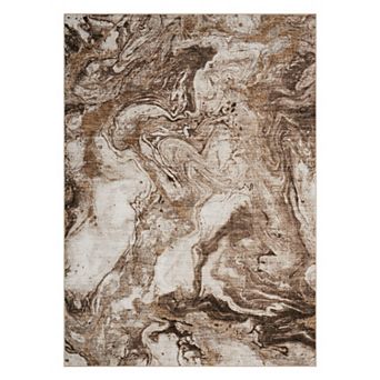 Soft Washable Boho Runner Rug Modern Abstract Low Pile Non-Slip Carpet for Bedroom, Entryway