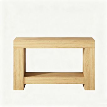 Farmhouse Entryway Table, 2 tier Wooden Console Table Large Hallway Sofa Table with Storage