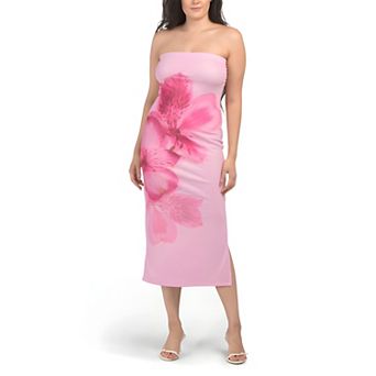 Midi Dress with Floral Design