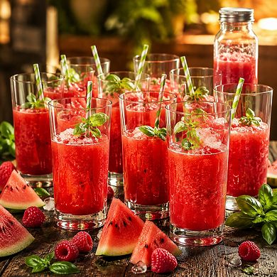 10 Pack 16oz Drinking Glasses Versatile Stackable Dishwasher Safe Drinkware