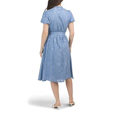 Feminine Sleeve Midi Dress
