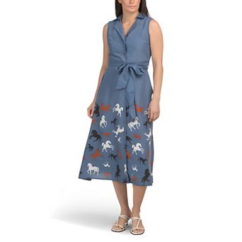 Horse Print Midi Dress