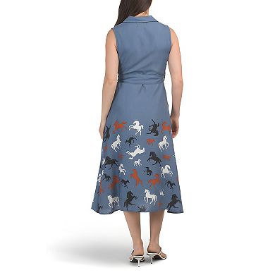 Horse Print Midi Dress