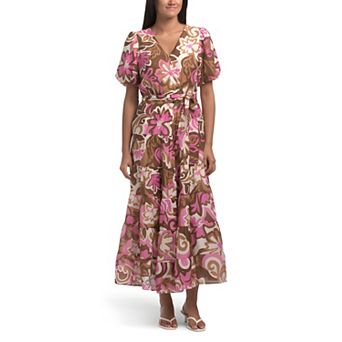 Soft Print Wrap Dress