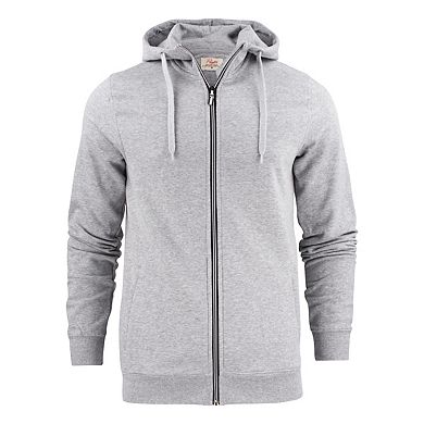 Printer Mens Overhead Melange Full Zip Hoodie