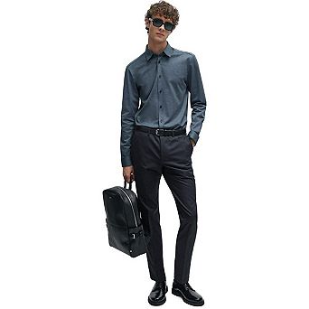 Hugo Boss Mens Roan Kent Oxford Long-Sleeved Button-Down Shirt