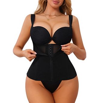Waist Train Corset for Women Tummy Control Vest with Adjustable Straps Zip Up Bodyshaper