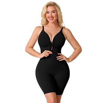 Women's Shapewear Bodysuits Tummy Control Hip Lifting Zip Up Sleeveless Bodyshaper