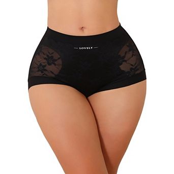Tummy Control Shapewear Panties for Women High Waist Lace Brief Bodyshaper