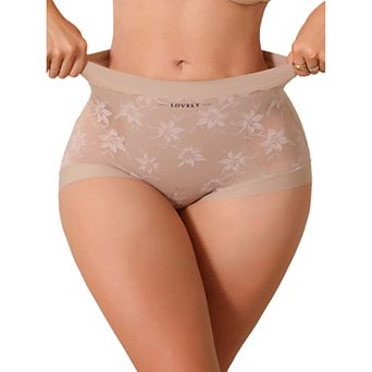 Tummy Control Shapewear Panties for Women High Waist Lace Brief Bodyshaper