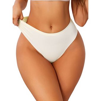 Women's Mid Rise Ice Silk Underwear Comfortable No Show Briefs