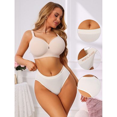 Women's Soft Mid Waisted Underwear Full Coverage Comfortable Panties Briefs