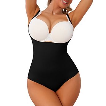 Underbust Shapewear Bodysuit for Women Tummy Control Hip Lifter Camisole Brief Bodyshaper