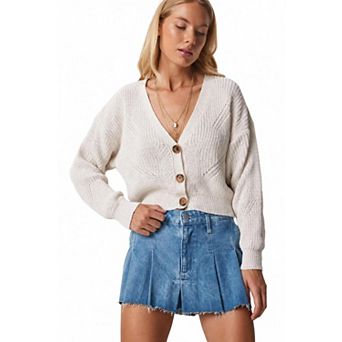 Women's V Neck Long Sleeve Button Cardigan Sweater