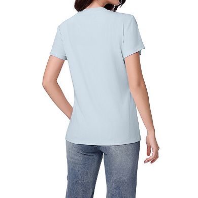Women's Maternity Crew Neck Short Sleeve Nursing Tee