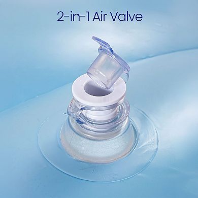 Funsicle Relaxing Lounge, 5.25ft Inflatable Pool Float with Cup Holder, Blue, Age 14 & up