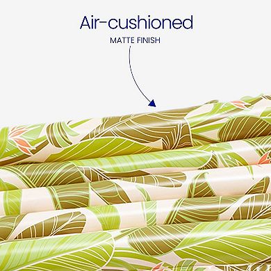 Funsicle Eezy Breezy LushLeaf Mat, 5.5ft Inflatable Pool Float with Air Pillow, Age 14 & up