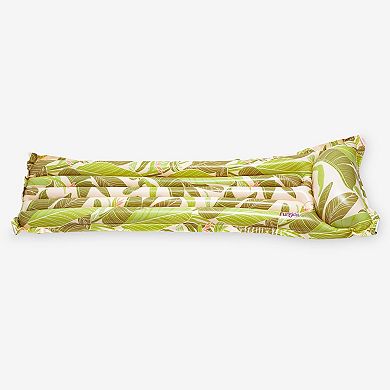 Funsicle Eezy Breezy LushLeaf Mat, 5.5ft Inflatable Pool Float with Air Pillow, Age 14 & up