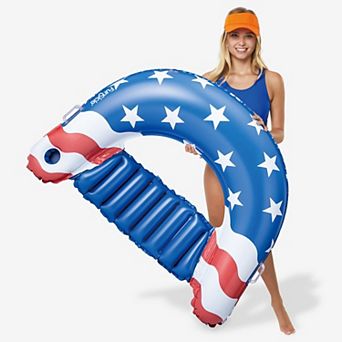 Funsicle Americana Chill-Out Chair, 4ft Inflatable Float, Stars & Stripes, Age 14 & up