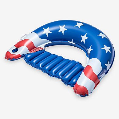 Funsicle Americana Chill-Out Chair, 4ft Inflatable Float, Stars & Stripes, Age 14 & up