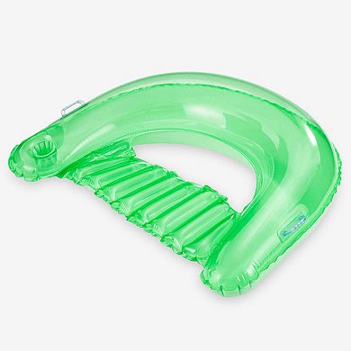 Funsicle Chill-Out Chair, 4ft Inflatable Pool Float with Cup Holder, Mint, Age 14 & up