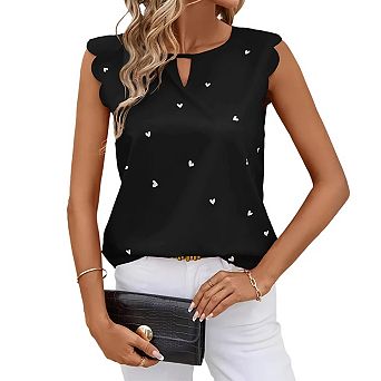Blouses for Women Casual Sleeveless Dressy Tops Summer Cute Boho Print Shirts
