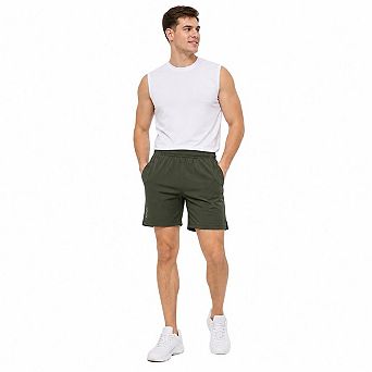Men's Quick Dry Athletic Running Shorts Elastic Waist Lightweight Workout Gym Shorts with Pockets
