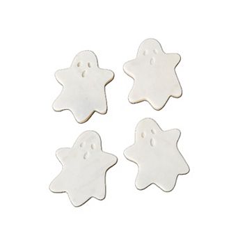 White Marble Ghost Coasters - Set of 4