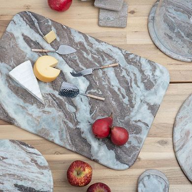 Waterfall Marble Square Coasters - Set of 4