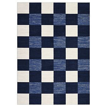 lxt-Area Rugs Checkered Rug Machine Washable Area Rug Non Slip Carpet Foldable Mat for Bedroom