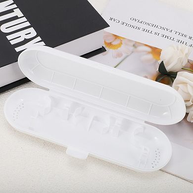 1Pc Glossy Electric Toothbrush Travel Case White