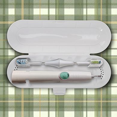 1Pc Glossy Electric Toothbrush Travel Case White