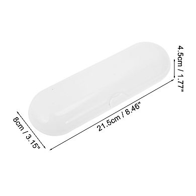1Pc Glossy Electric Toothbrush Travel Case White