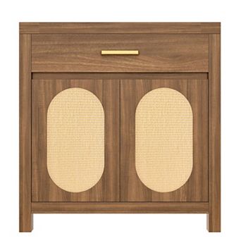 Hidden Cat Litter Box Enclosure Cabinet with Drawer and Sisal Scratching Doors