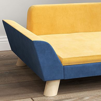 Elevated Dog Sofa Bed with Washable Cushion Cover for Small Dogs