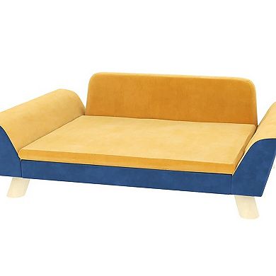 Elevated Dog Sofa Bed with Washable Cushion Cover for Small Dogs