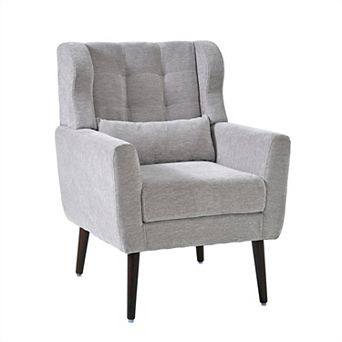 Modern Accent Chair, with Pillow,Chenille Arm Chairs,Upholstered Mordern Armchair,for Living Room