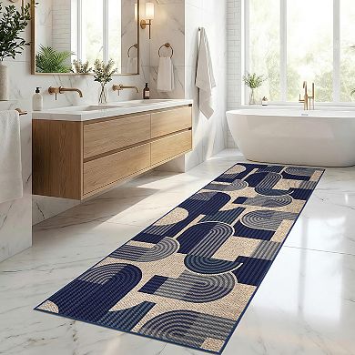 Geometric Washable Easy Jute Rug with Non-Slip Backing Foldable Easy to Clean Soft Carpet