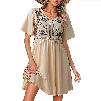 Women's Western Boho Floral Flowy Summer Dresses Cowgirl Country Concert Vacation Outfits