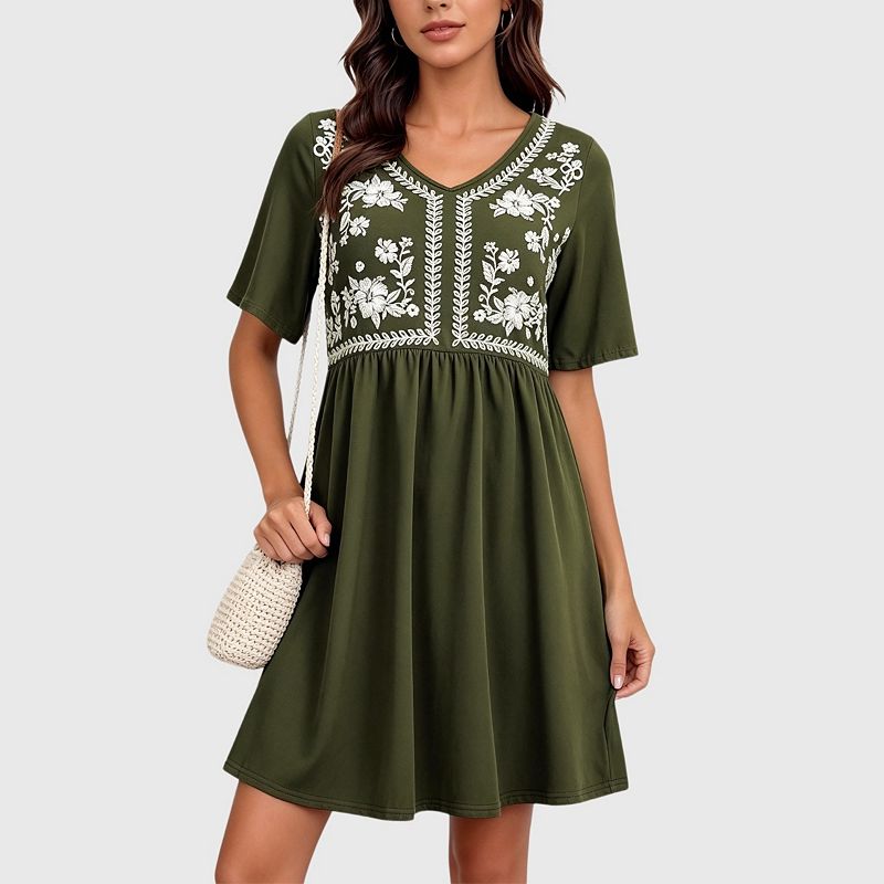 Women's Western Boho Floral Flowy Summer Dresses Cowgirl Country Concert Vacation Outfits