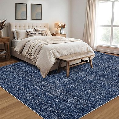 Modern Machine Washable Area Rug Non-Slip Low-Pile Multiple Sizes & Multiple Colors Carpet