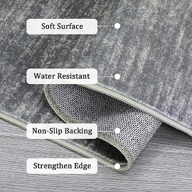 Modern Machine Washable Area Rug Non-Slip Low-Pile Multiple Sizes & Multiple Colors Carpet