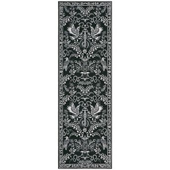 Washable Vintage Medieval Area Rug Soft Non-Slip Low-Pile Stain Resistant Rug for High Traffic Areas