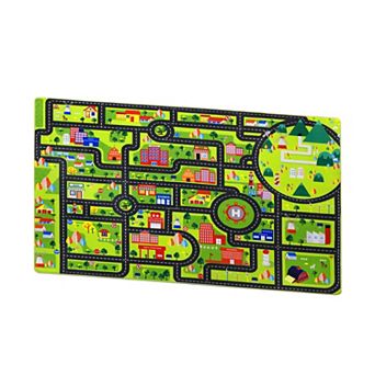 Educational Kids City Road Play Rug, Washable Carpet, Soft and Durable, Ideal for Playroom