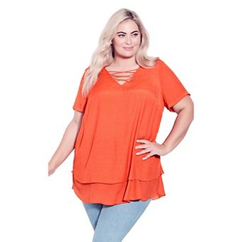 Avenue Women's Plus Size Marion Caged Tunic