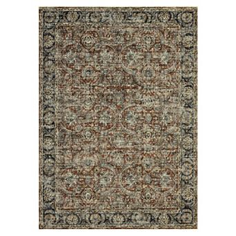 Area Rug Vintage Rug Washable Rug Retro Oriental Carpet Non Shedding Foldable Mat for Living Room
